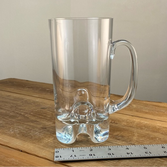 1960s Sampo Pattern Crystal Beer Mug Designed By Heikka Orvola, Iittala Finland - Picture 13 of 14